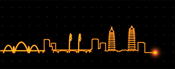 太原光纹天际线轮廓图片下载