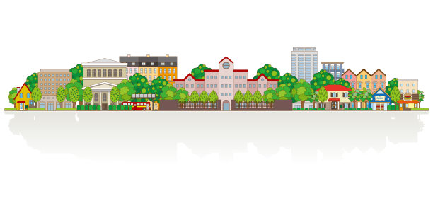 矢量插图的城市景观。图片下载