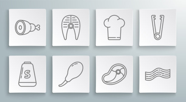 放线咸鱼排鸡腿排肉图片下载