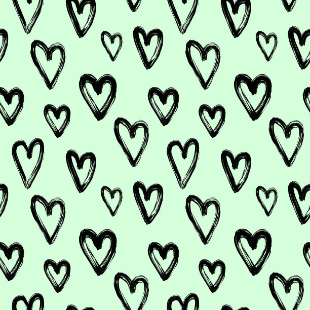 情人节图案油墨上绿色图片下载