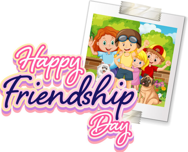 快乐的友谊日与孩子们的照片图片下载