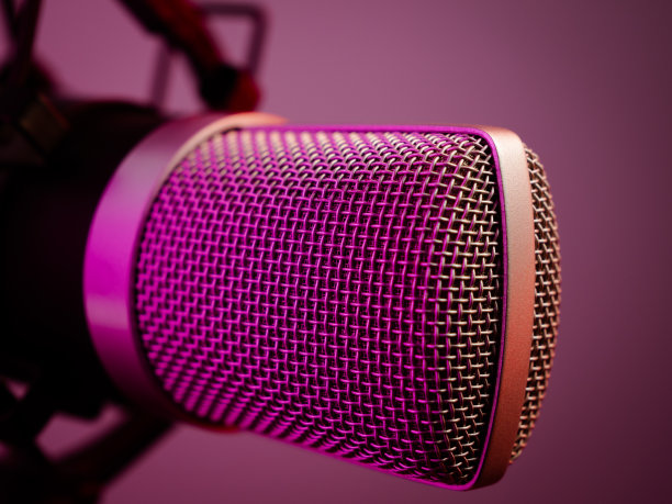 录音室麦克风特写图片下载