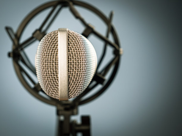 录音室麦克风特写图片下载