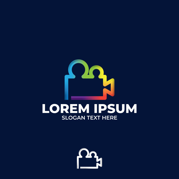 电影插图设计模板，电影院图标，视频图标，生活流图标与丰富多彩的风格图片下载