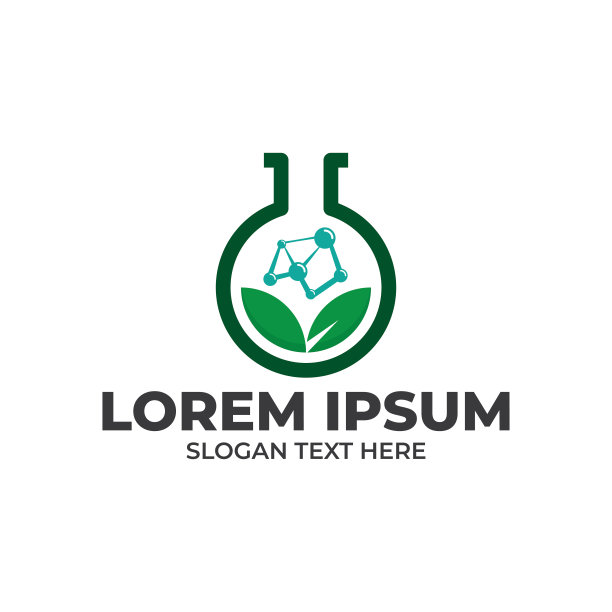 化学实验室插图模板。医学实验室标志。科学实验室标志设计孤立在白色背景上。图片下载