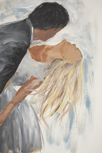 男孩和女孩在跳舞。图片下载