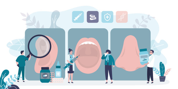 医生建议病人如何治疗疾病。耳鼻喉科医生用医疗器械检查耳朵图片下载