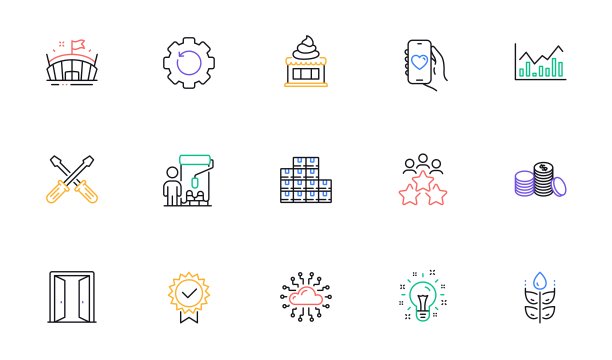 竞技场，批发库存和信息图表线图标的网站，印刷。为设计。向量图片下载