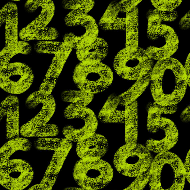 无缝图案，数字按顺序分布。画的数字在grunge半色调。粉笔纹理。学校的数学背景。纺织品、面料、横幅、海报、包装、墙纸的时尚设计。图片下载