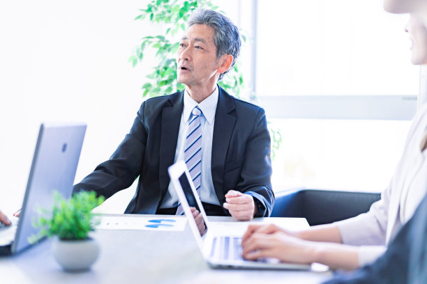 谈论自己管理愿景的老板图片下载