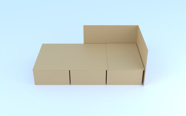 紧急和灾难用纸板床使用3DCG图片下载
