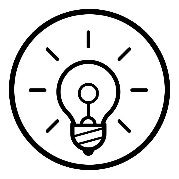 灯泡平面图标孤立在白色背景上图片下载