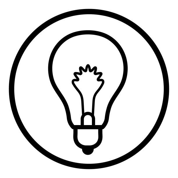 灯泡平面图标孤立在白色背景上图片下载