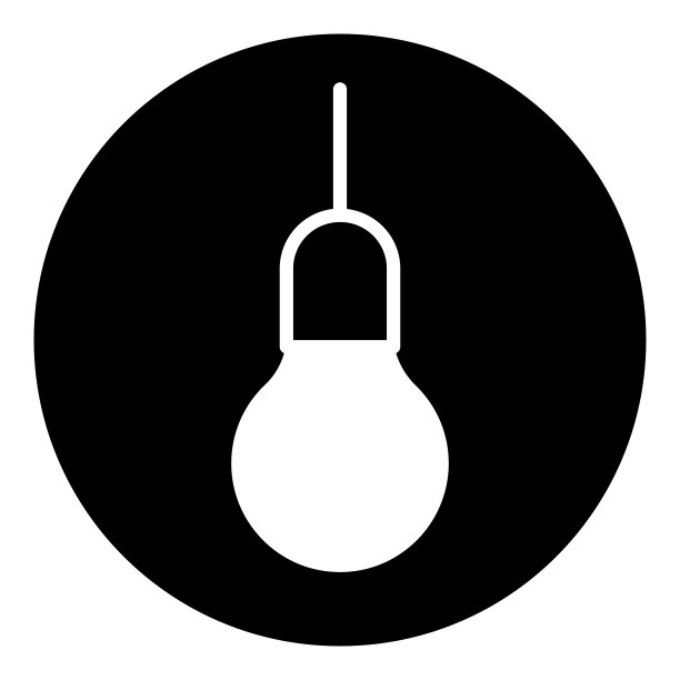 灯泡想法平面图标孤立在白色上图片下载