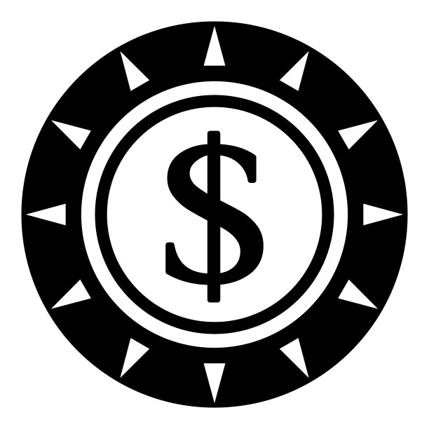 白色背景上的美元扁平图标图片下载