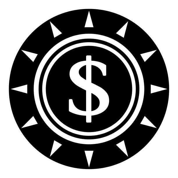 白色背景上的美元扁平图标图片下载