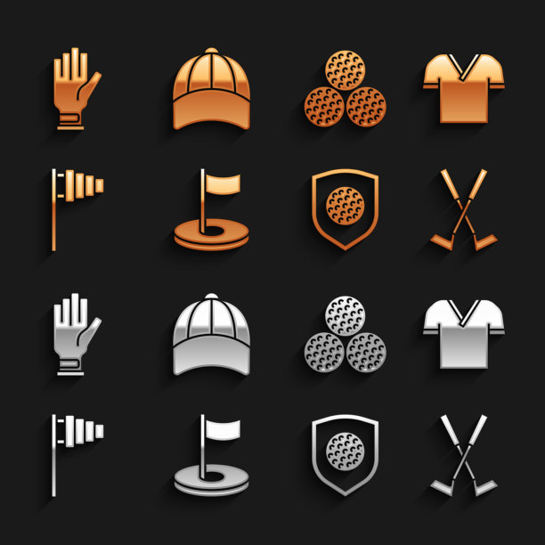 用旗袍穿过高尔夫球杆设置高尔夫球洞图片下载