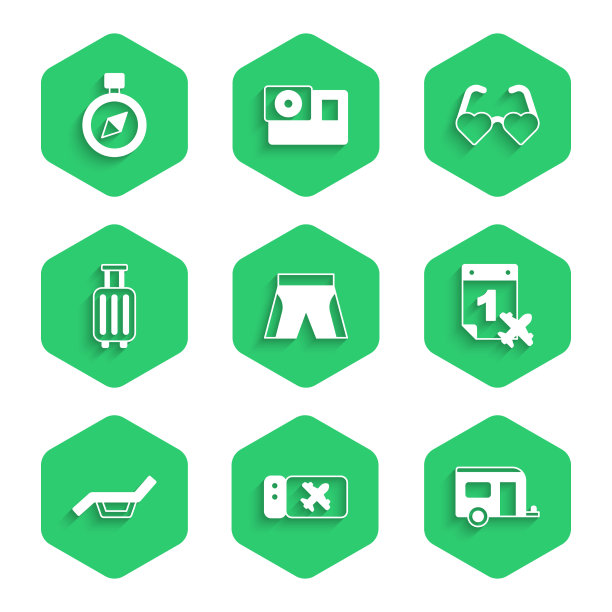 设置短裤或短裤机票房车露营图片下载