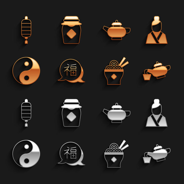 设置中国新年亚洲妇女茶道图片下载