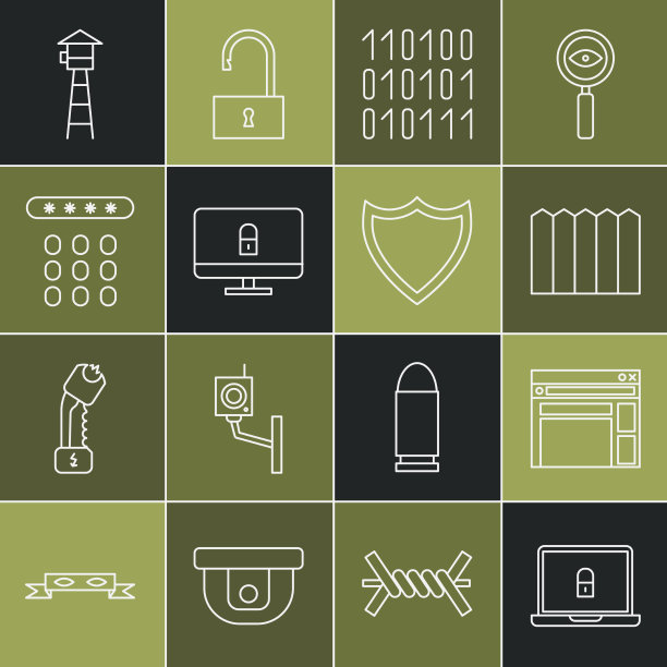 设置线笔记本电脑和锁网站模板花园图片下载