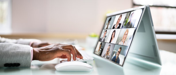 黑人虚拟电话会议图片下载