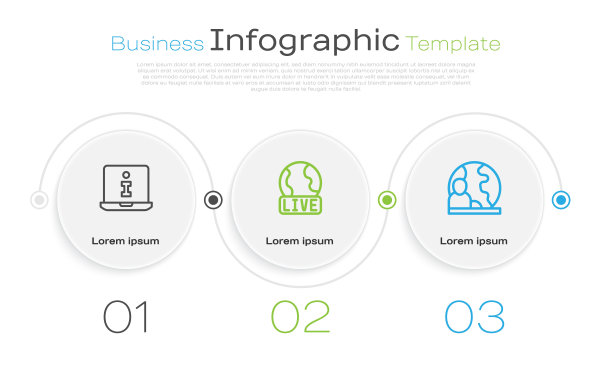 设置线路信息，现场报道和世界新闻。业务信息模板。向量图片下载