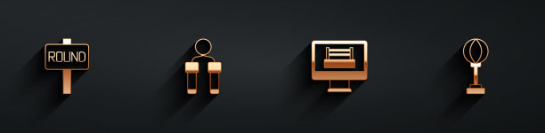 设置拳击台、跳绳和拳击袋图片下载