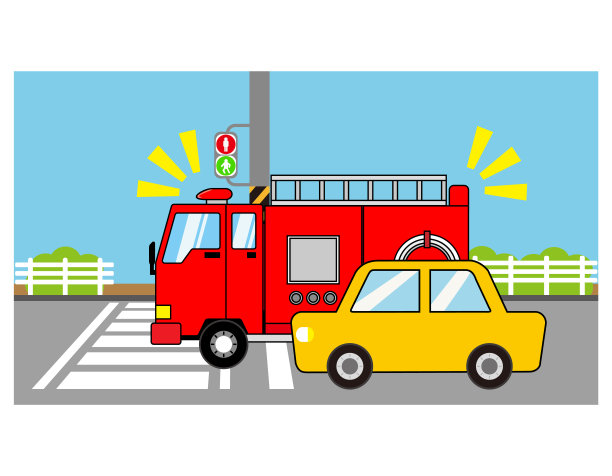消防车矢量图。紧急车辆。图片下载