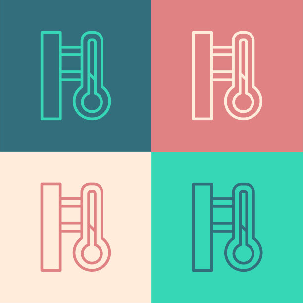 白色气象温度计测量图标孤立在黑色背景。显示炎热或寒冷天气的温度计。向量图片下载