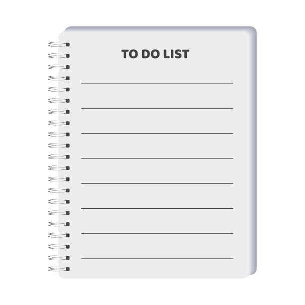 在笔记本上列出待办事项。图片下载