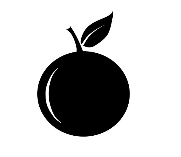 黑色的苹果作为图标上的白色图片下载