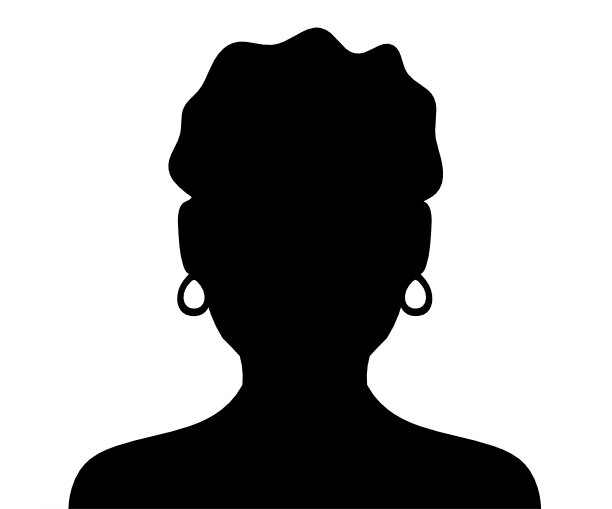 女人剪影轮廓图片上的白色图片下载