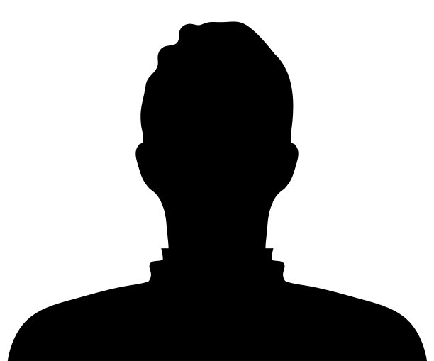 男人的剪影轮廓图片上的白色图片下载