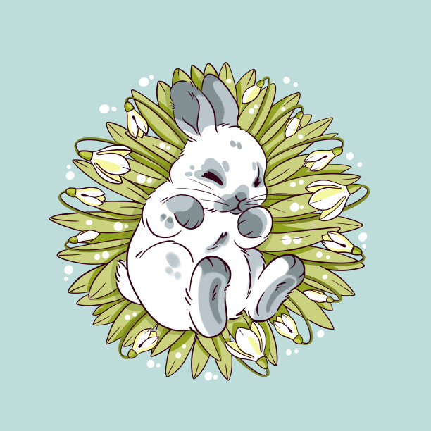 可爱的小兔子复活节兔子图片下载