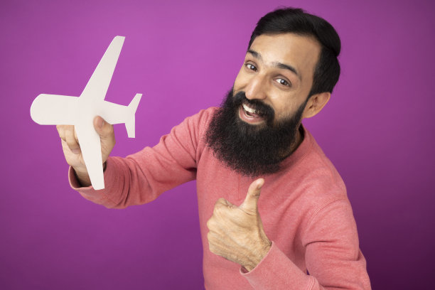 胡子男人的肖像，库存照片图片下载