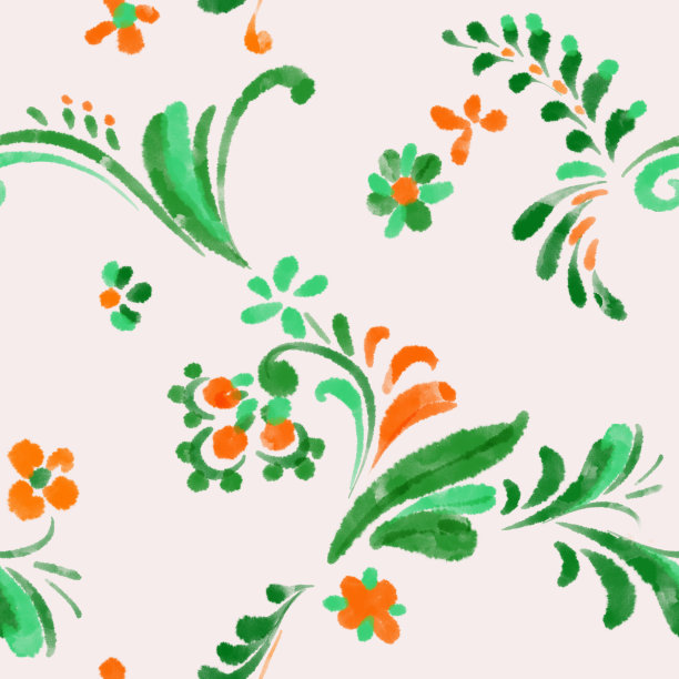 植物无缝背景复古设计。水彩花卉夏季点缀。民族民间图案。草甸植物、花、草本植物和花瓣。普罗旺斯设计印刷，纺织品，织物和包装。图片下载