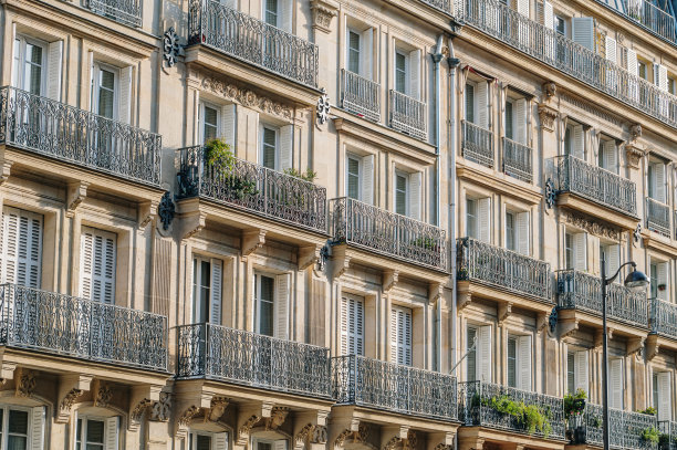 巴黎的住宅建筑立面图片下载