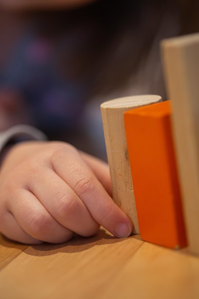 孩子们用积木搭房子图片下载