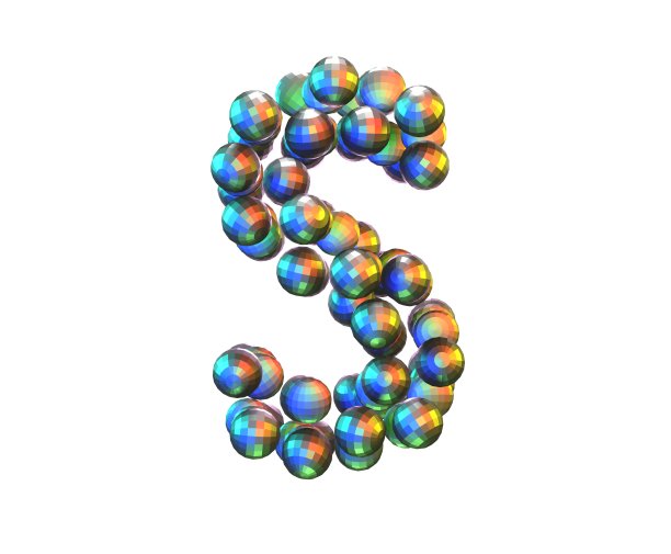 迪斯科球主题字体字母S图片下载