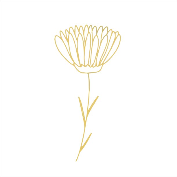涂鸦风格的单元素金花。手绘矢量插图。图片下载