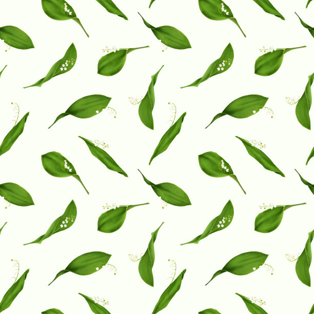 手绘。水彩。铃兰。无缝模式。图片下载