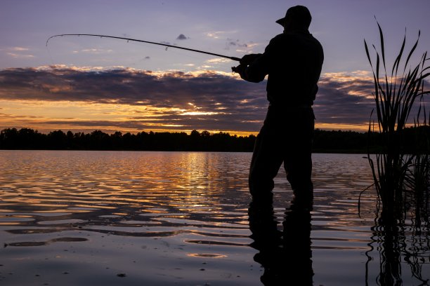 垂钓者轮廓图片下载