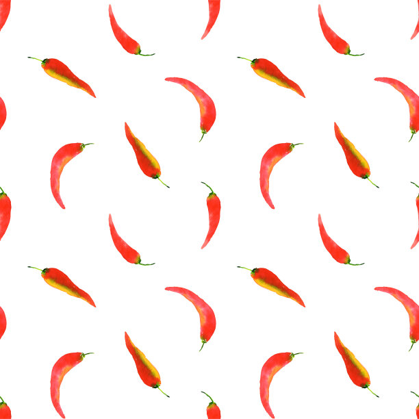 水彩无缝图案的辣椒图片下载