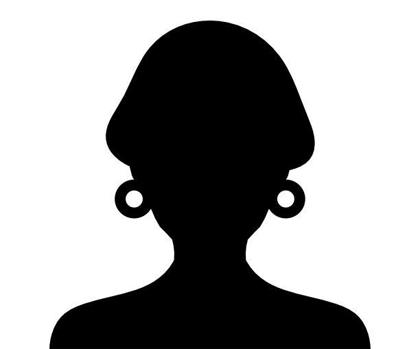 女人剪影轮廓图片上的白色图片下载