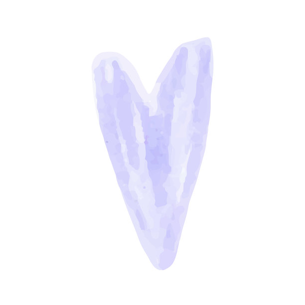 心形色块手绘矢量插画图片下载