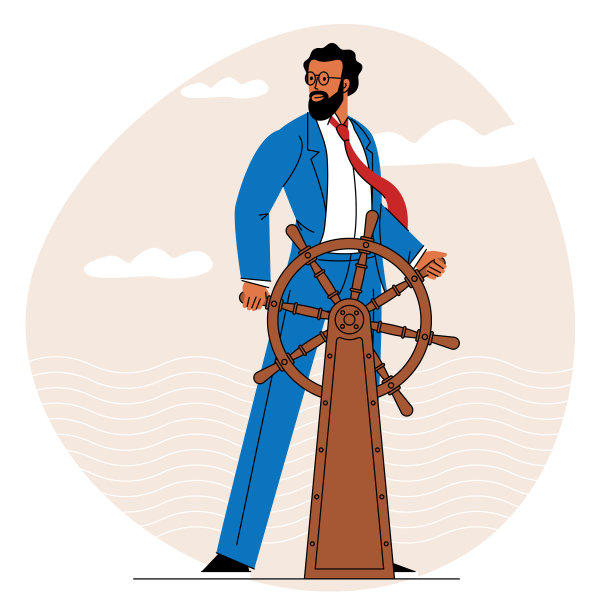 商务机长矢量概念。图片下载