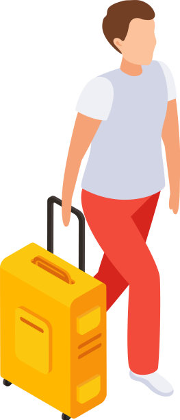 旅行箱的等距构成图片下载