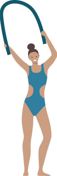 女游泳运动员的浮标组成图片下载