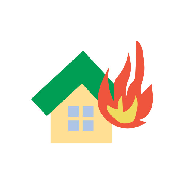 房子起火了。燃烧的房子。向量。图片下载