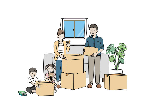 家庭准备搬出去的剪贴画图片下载
